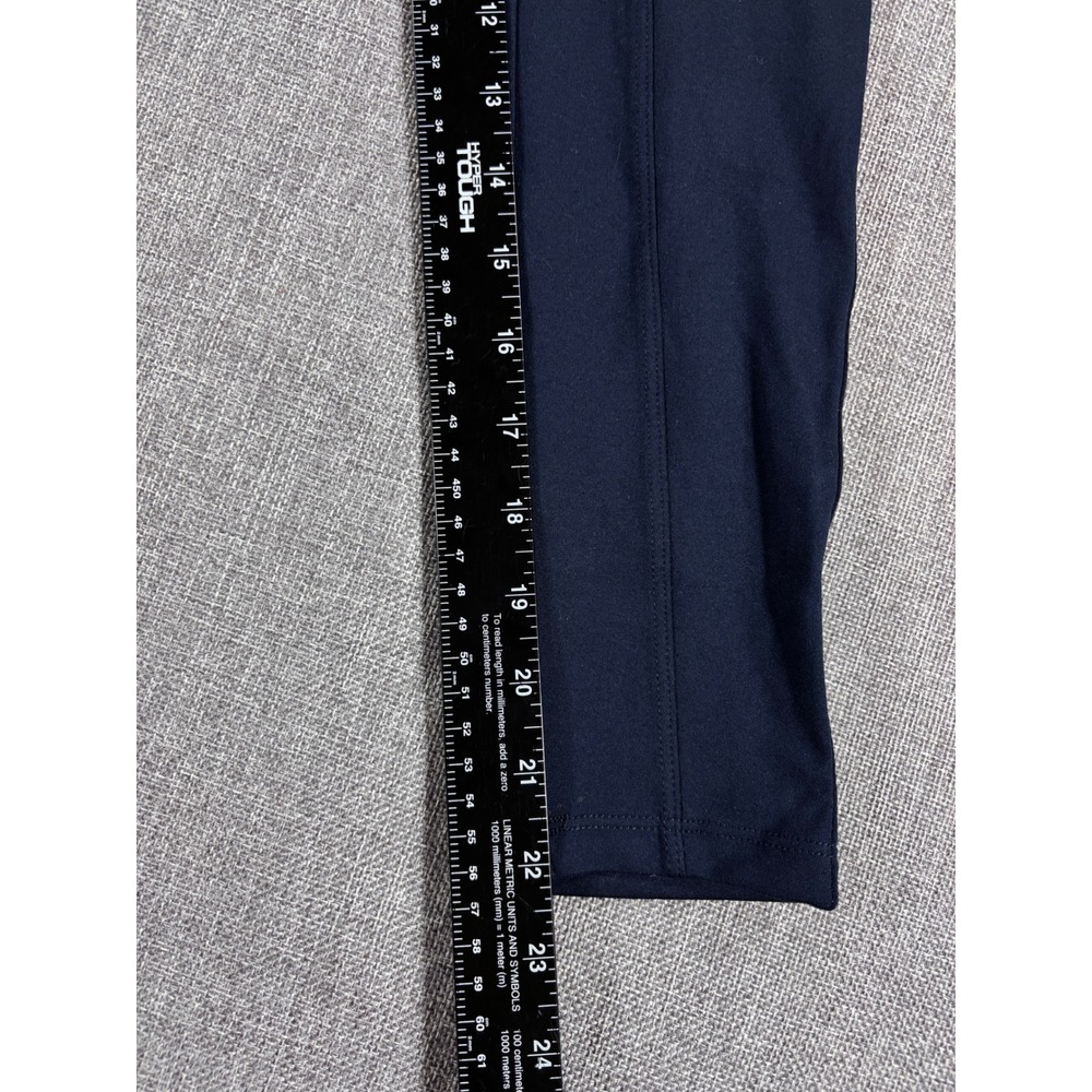 Jockey Leggings Sueded Interlock Pintuck Pocket Crop Navy Blue Womens Size XS - Picture 9 of 11
